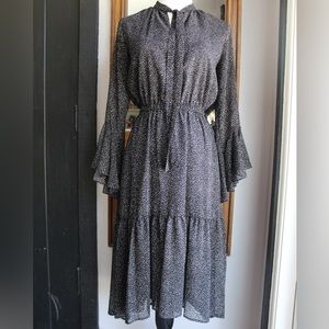 {Donna Karan} New York sheer layer polka dot dress